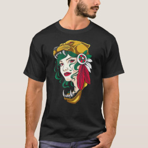 Aztec Woman - Mexican Girl - Chava - Hecho En Mexi T-Shirt