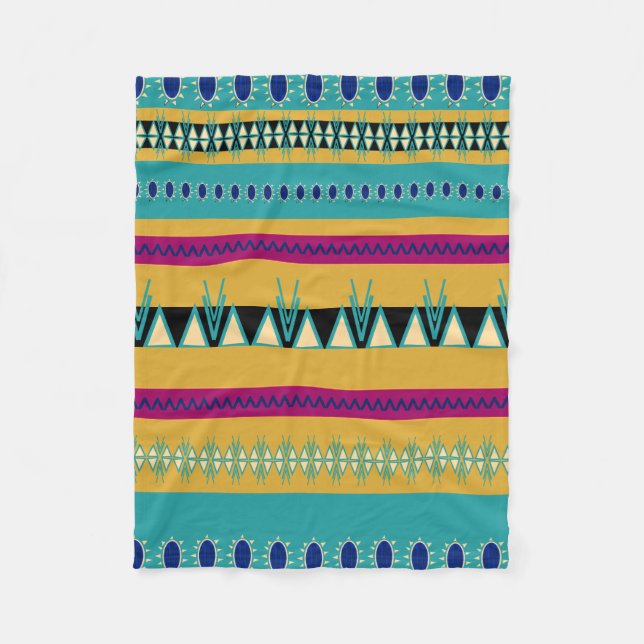 Aztech Tribal Fleece Blanket (Front)