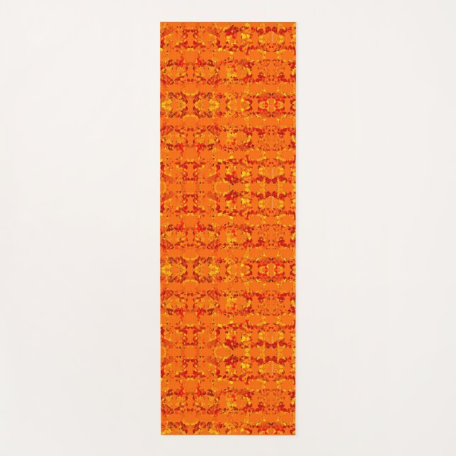 Aztek Orange  Yoga Mat (Front)