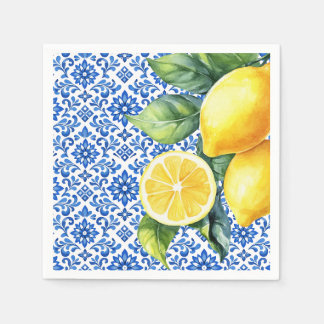 Azul & Limone Romance Azul Tile Napkin