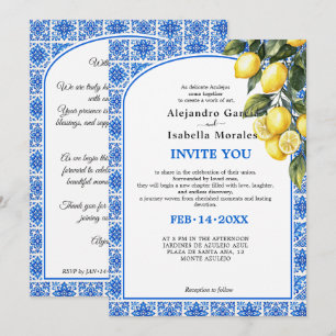 🍋💙Azul & Limone Romance Invitation