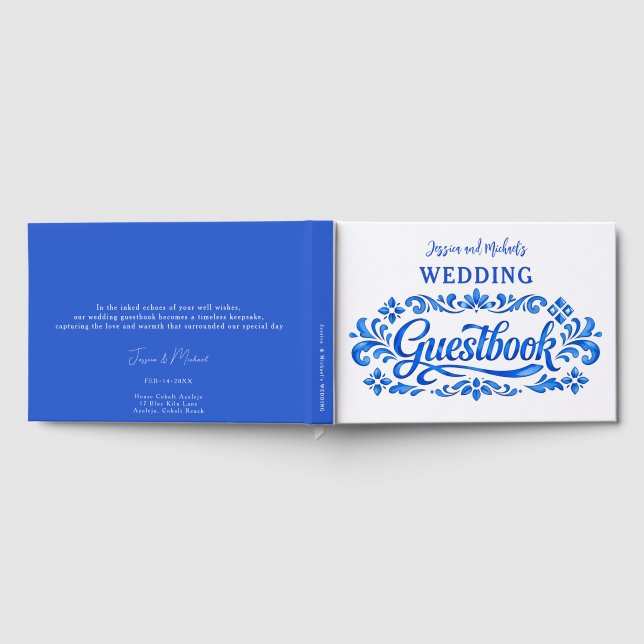 💍🍋💙Azul & Limone Romance Wedding Guestbook (Full)