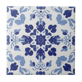 Azulejo blue and white mosaic vintage bulk tile