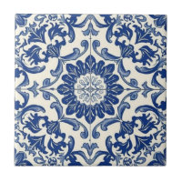 Azulejo blue and white mosaic vintage bulk