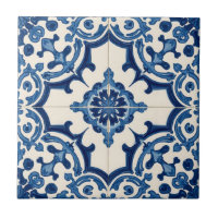 Azulejo blue and white mosaic vintage bulk