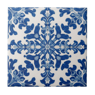 Azulejo blue and white mosaic vintage bulk tile