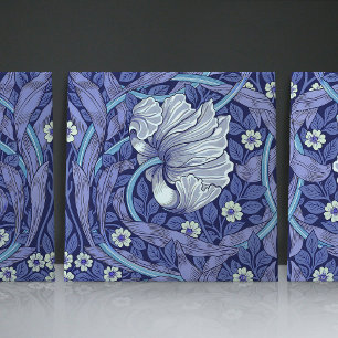 Azulejo Blue Pimpernel Seamless 1/2 William Morris Tile