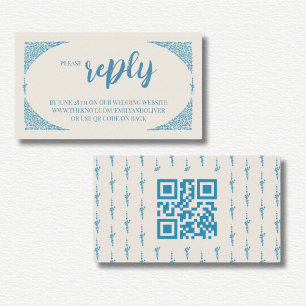 Azulejo Blue Wedding Enclosure Card