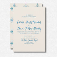 Azulejo Blue Wedding Invitation