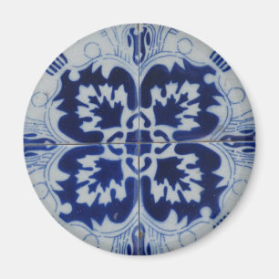 Azulejo flower magnet