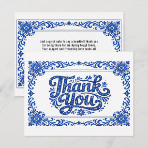 💙Azulejo Heart Thank‑You Tile Thank You Card