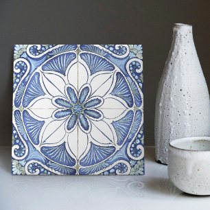 Azulejo Lisbon Patterned Talavera Ceramic Design Tile