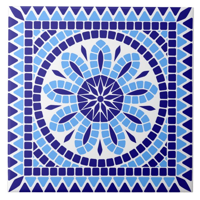 Azulejo Lisbon Patterned Talavera decorative  Tile (Front)