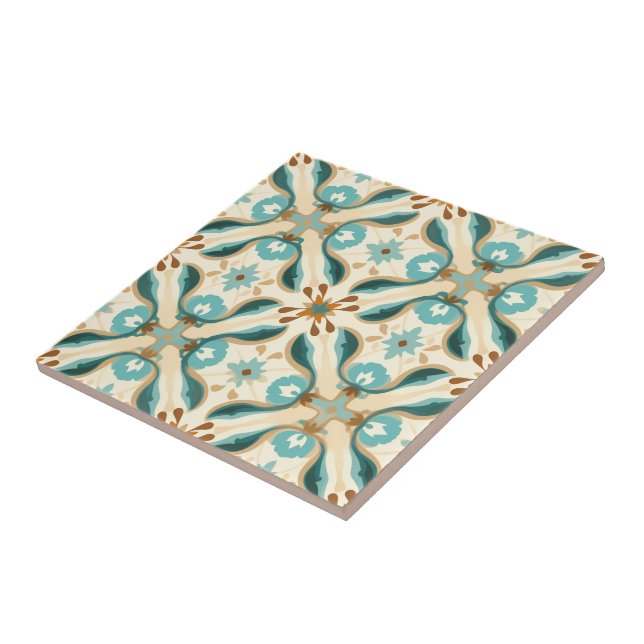 Azulejo Minty Mocha Mosaic Tile (Side)