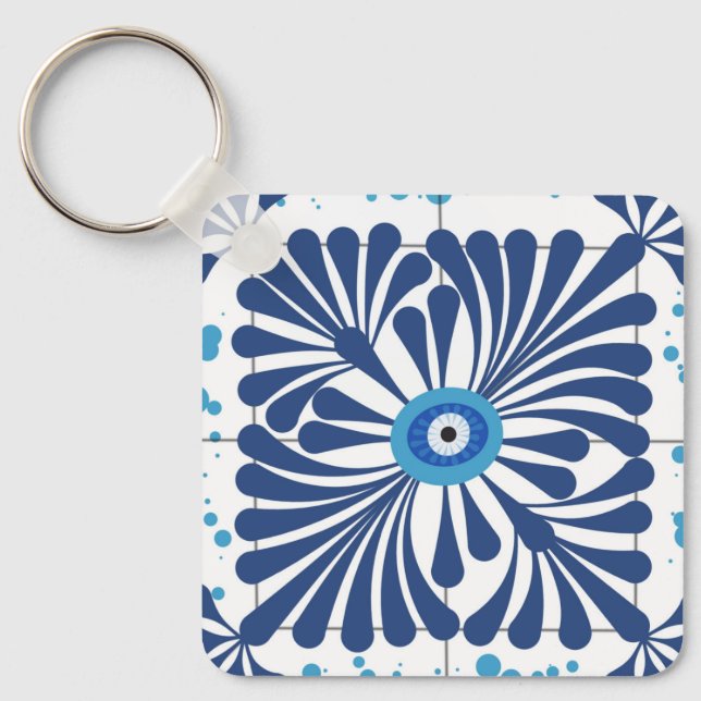 Azulejo (Olho) Key Ring (Front)
