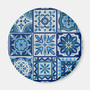 Azulejos Blue Portugal Pattern Magnet