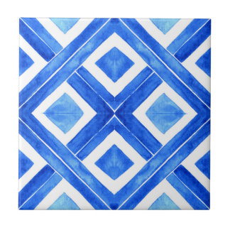 Azulejos Ceramic Tile No1, Small (4.25" x 4.25")