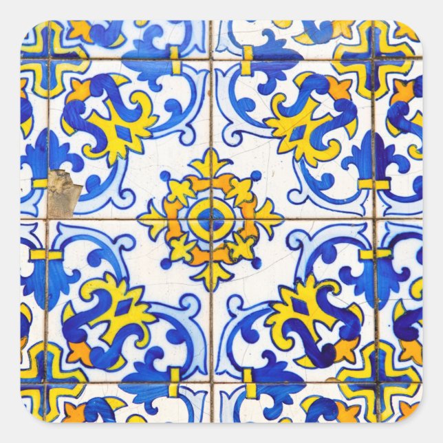 Azulejos Ceramic tiles Square Sticker (Front)
