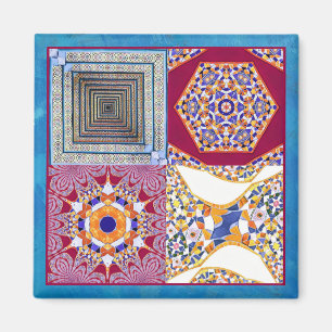 Azulejos Geometric Tiles with a CG twist Magnet