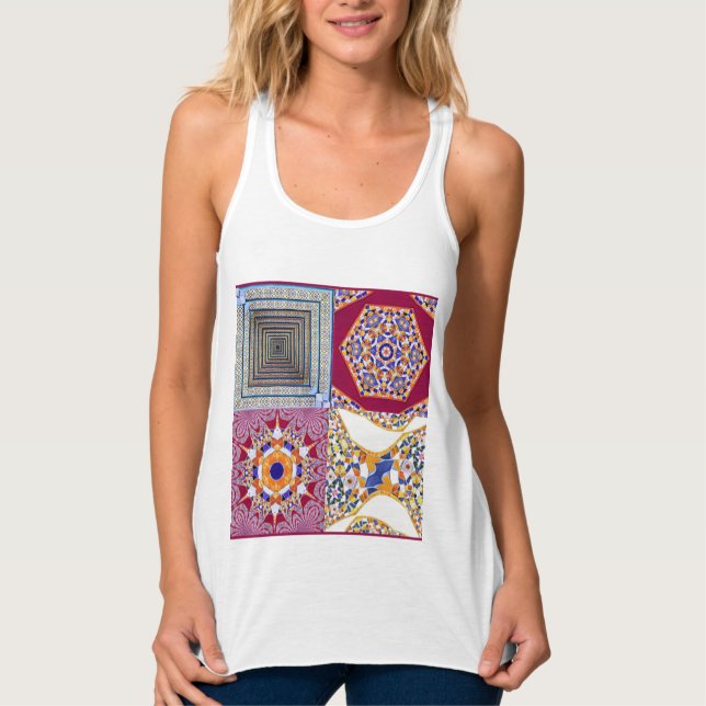 Azulejos Geometric Tiles with a CG twist Singlet (Front)