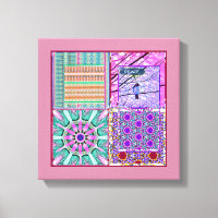 Azulejos Geometric Tiles with Bird of Peace