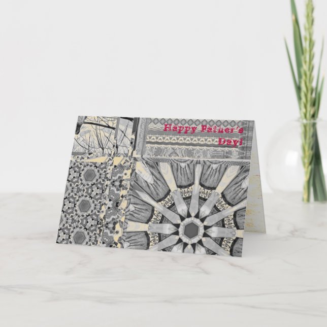 Azulejos Geometric Tiles with Bird of Peace Card (Front)