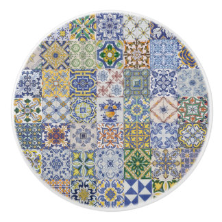 Azulejos Patchwork Ceramic Knob