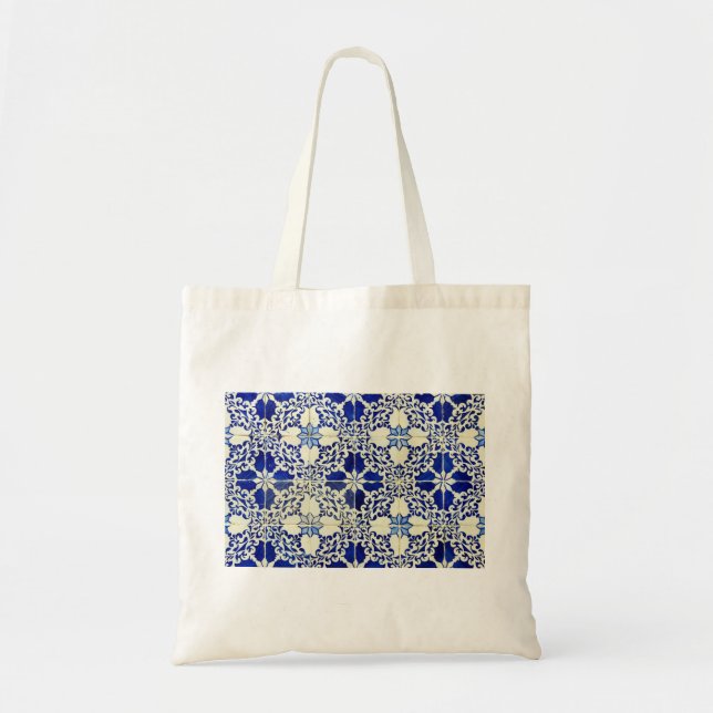 Azulejos, portuguese tiles tote bag (Front)