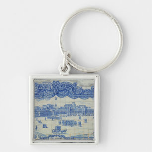 Azulejos tiles depicting the Praca do Comercio Key Ring