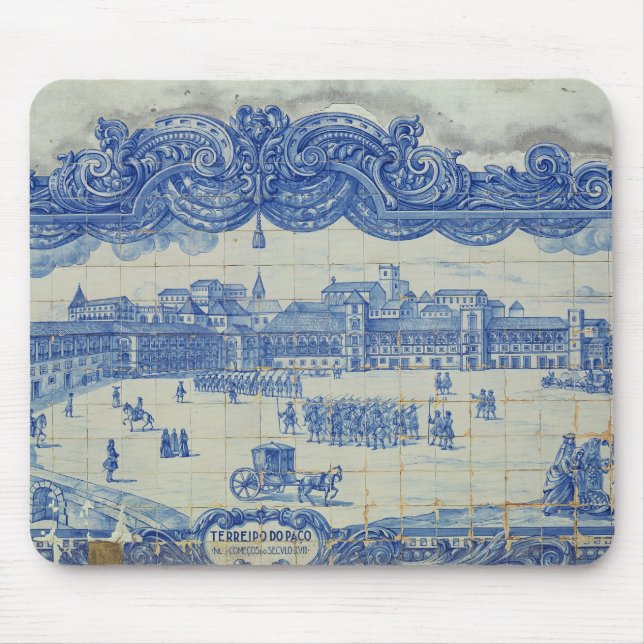 Azulejos tiles depicting the Praca do Comercio Mouse Pad (Front)