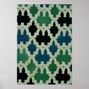 Azulejos tiles from the throne of the Sultans Poster
