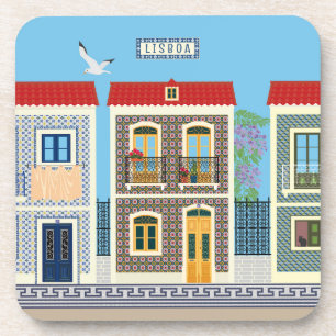 Azulejos typical house in Portugal  Coaster