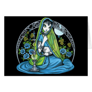 Azura Eclectic Hindi Sari Moon Fairy Card