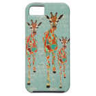 Azure & Amber Giraffes iPhone Case