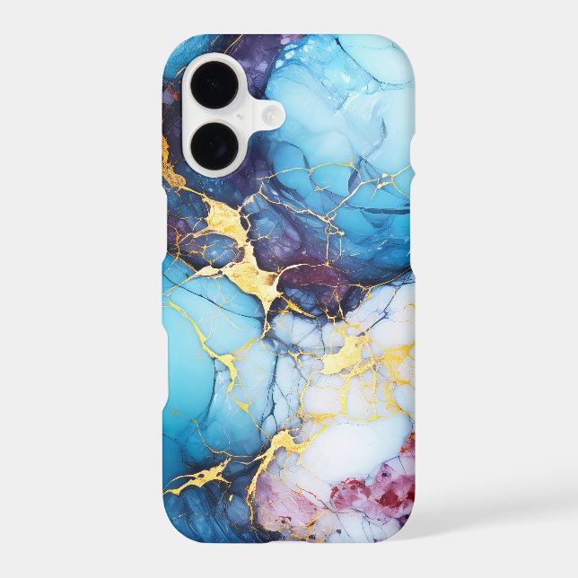 Azure & Amethyst Marble with Golden Veins (Back)