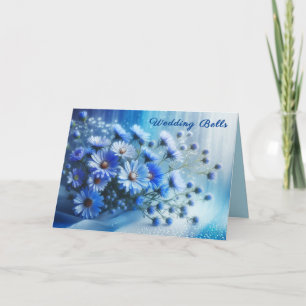 Azure Aster Flowers Collection - Wedding Card