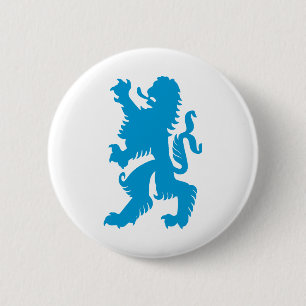 Azure Bavarian Lion 6 Cm Round Badge