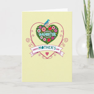 Azure Bird Mothers Day Daughter Card