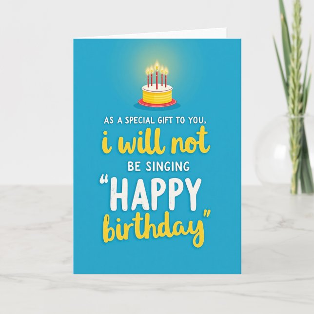 Azure Birthday Flame Card (Front)