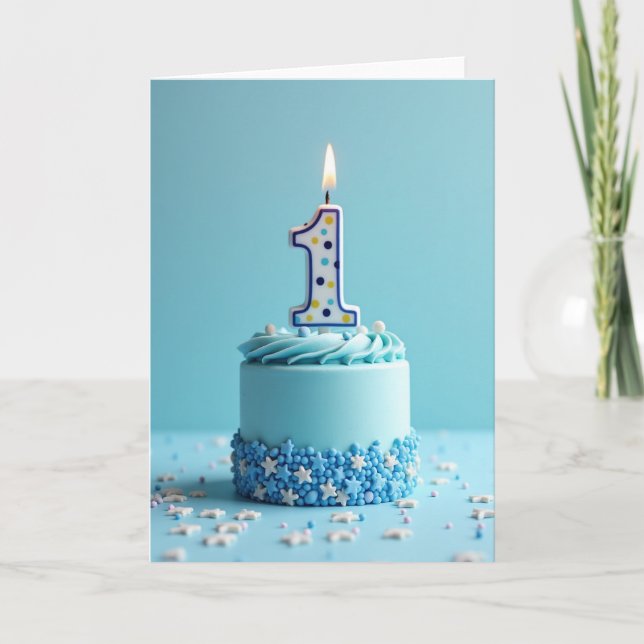 Azure Birthday Treat Card (Front)