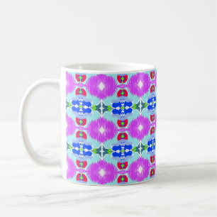 Azure Bloom Kaleidoscope Coffee Mug