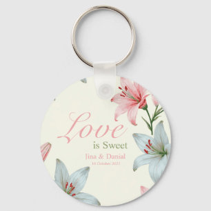 Azure Bloom Key Ring