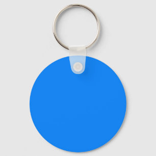 Azure Blue 0080FF Colour - Option to Add Name Key Ring