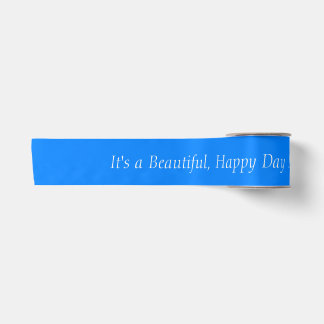 Azure Blue 0080FF - Custom Message or Blank Satin Ribbon