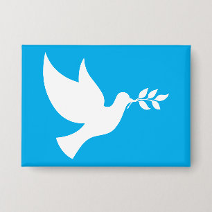 Azure Blue and White Peace Dove