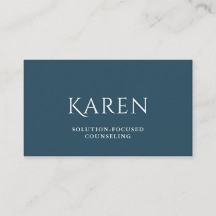 Azure Blue Classic First Name Business Card