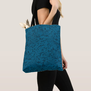 Azure Blue Cork Look Wood Grain Tote Bag