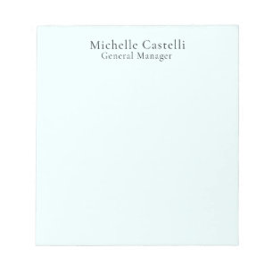Azure Blue Professional Unique Classical Simple Notepad