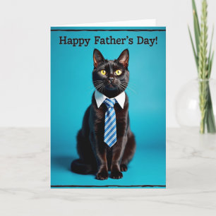 Azure Cat Fathers Day Card