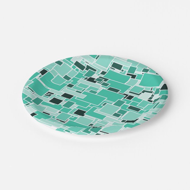 Azure Chaos Paper Plate (Angled)